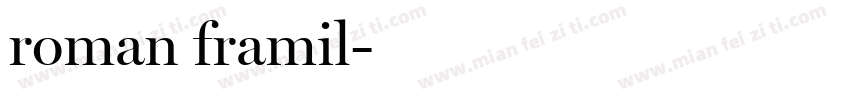 roman framil字体转换